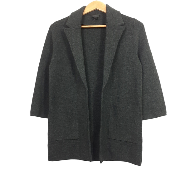 J. Crew Open Front Merino Wool Sweater Blazer Size XXS